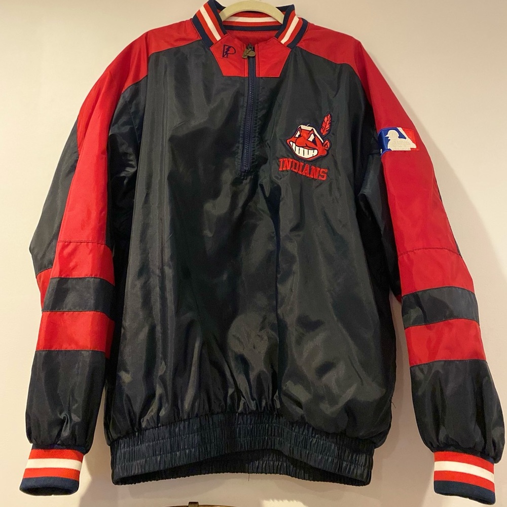 Retro 90s Official MLB Cleveland Indians Windbreaker